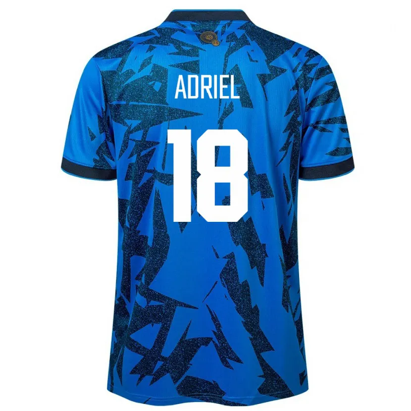 Danxen Kinder El Salvador Adriel Martínez #18 Blau Heimtrikot Trikot 24-26 T-Shirt