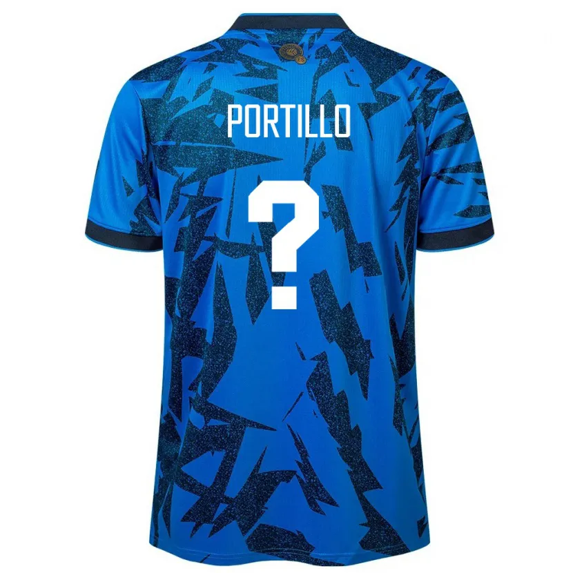Danxen Kinder El Salvador Cristian Portillo #0 Blau Heimtrikot Trikot 24-26 T-Shirt