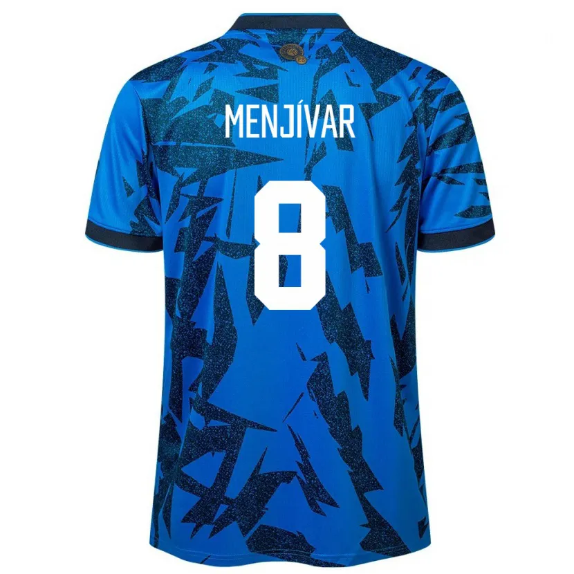 Danxen Kinder El Salvador Wálter Menjívar #8 Blau Heimtrikot Trikot 24-26 T-Shirt