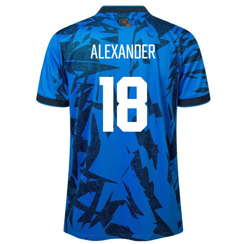 Danxen Kinder El Salvador Alexander Aguilar #18 Blau Heimtrikot Trikot 24-26 T-Shirt