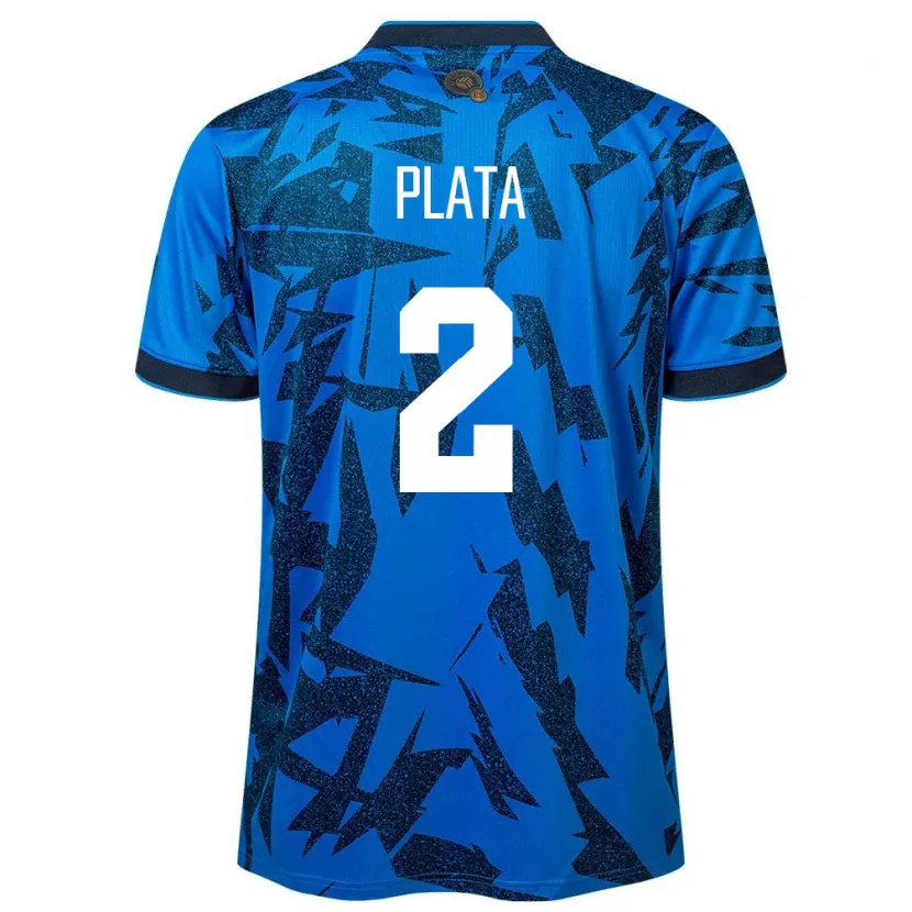 Danxen Kinder El Salvador Juana Plata #2 Blau Heimtrikot Trikot 24-26 T-Shirt