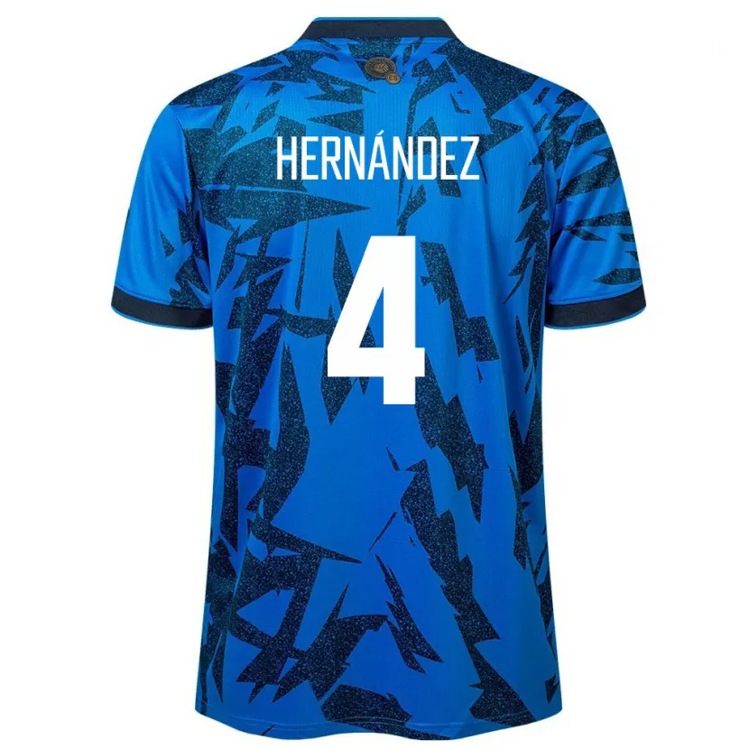 Danxen Kinder El Salvador Elaily Hernández #4 Blau Heimtrikot Trikot 24-26 T-Shirt