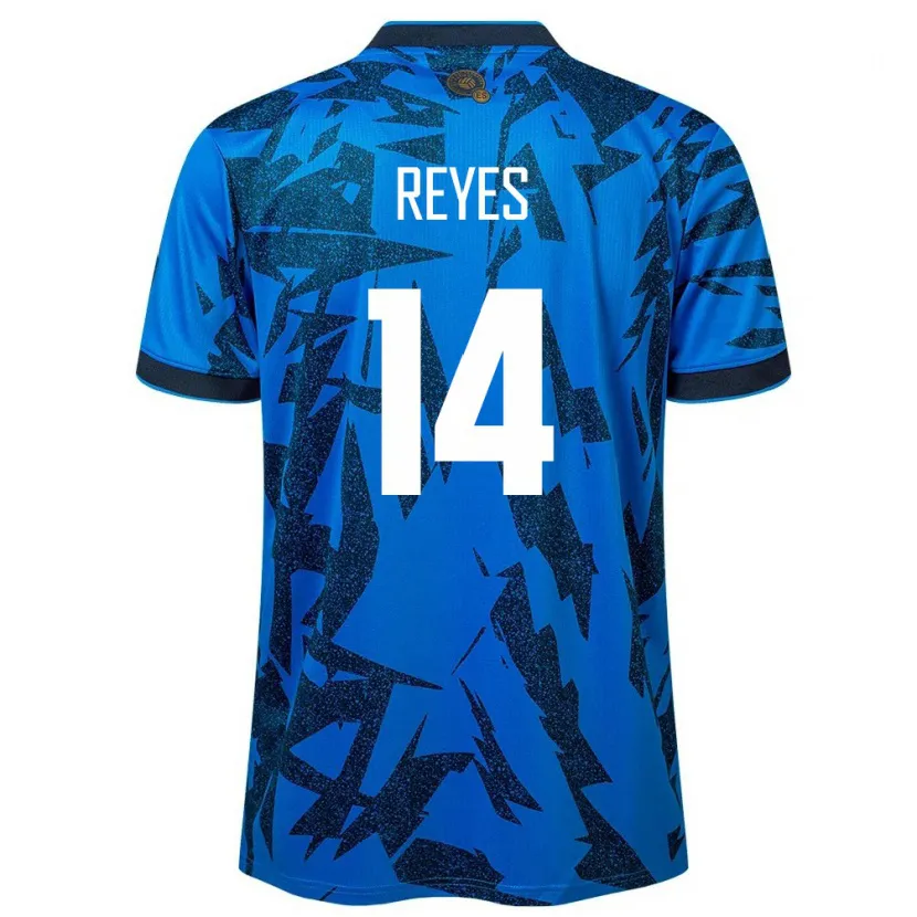 Danxen Kinder El Salvador Karen Reyes #14 Blau Heimtrikot Trikot 24-26 T-Shirt