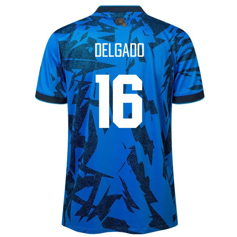 Danxen Kinder El Salvador Vasthy Delgado #16 Blau Heimtrikot Trikot 24-26 T-Shirt
