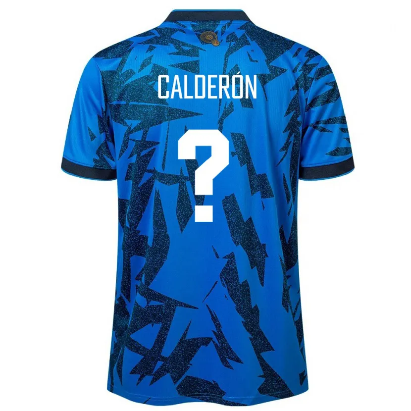 Danxen Kinder El Salvador Paola Calderón #0 Blau Heimtrikot Trikot 24-26 T-Shirt