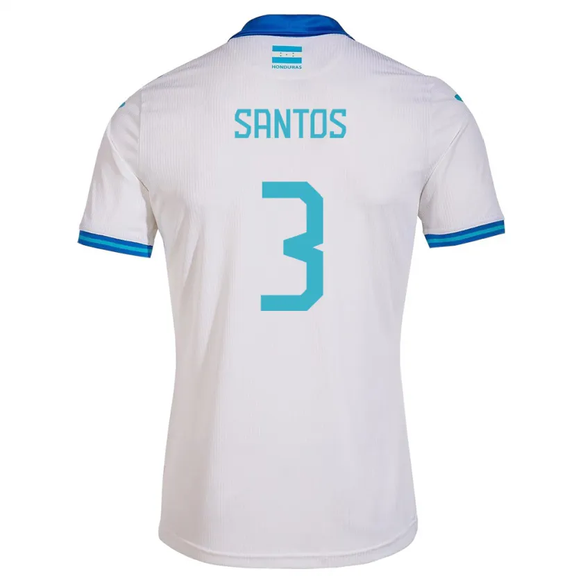 Danxen Kinder Honduras Marcelo Santos #3 Weiß Heimtrikot Trikot 24-26 T-Shirt
