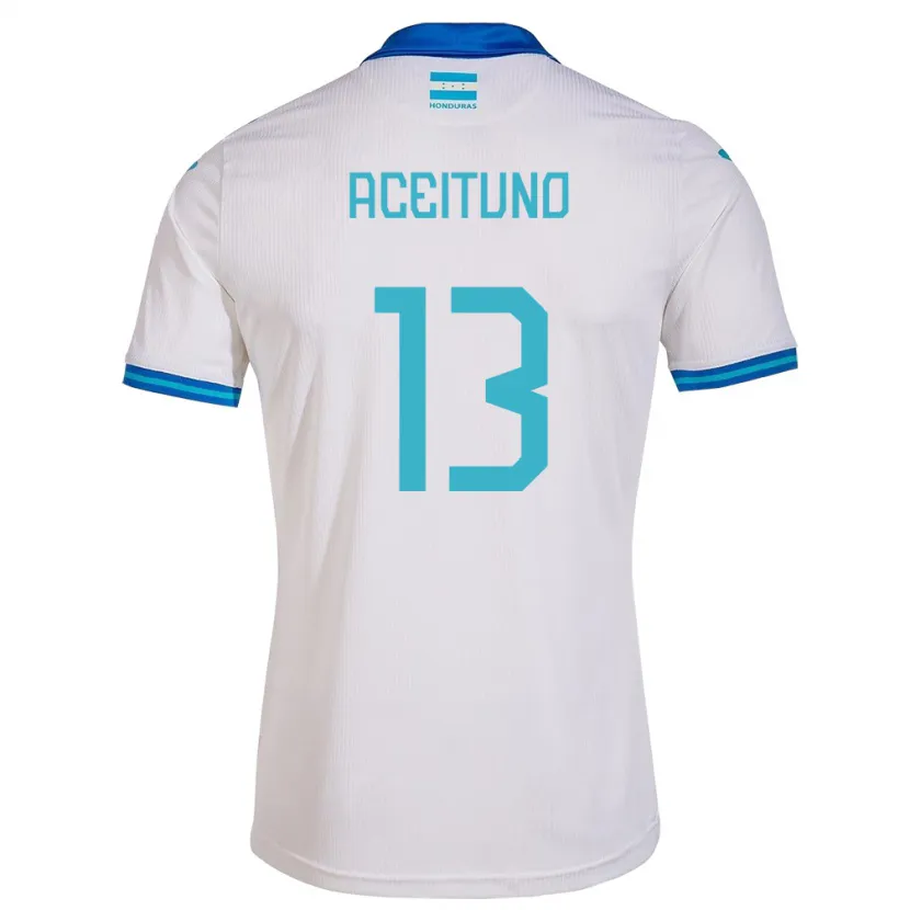 Danxen Kinder Honduras Marco Aceituno #13 Weiß Heimtrikot Trikot 24-26 T-Shirt