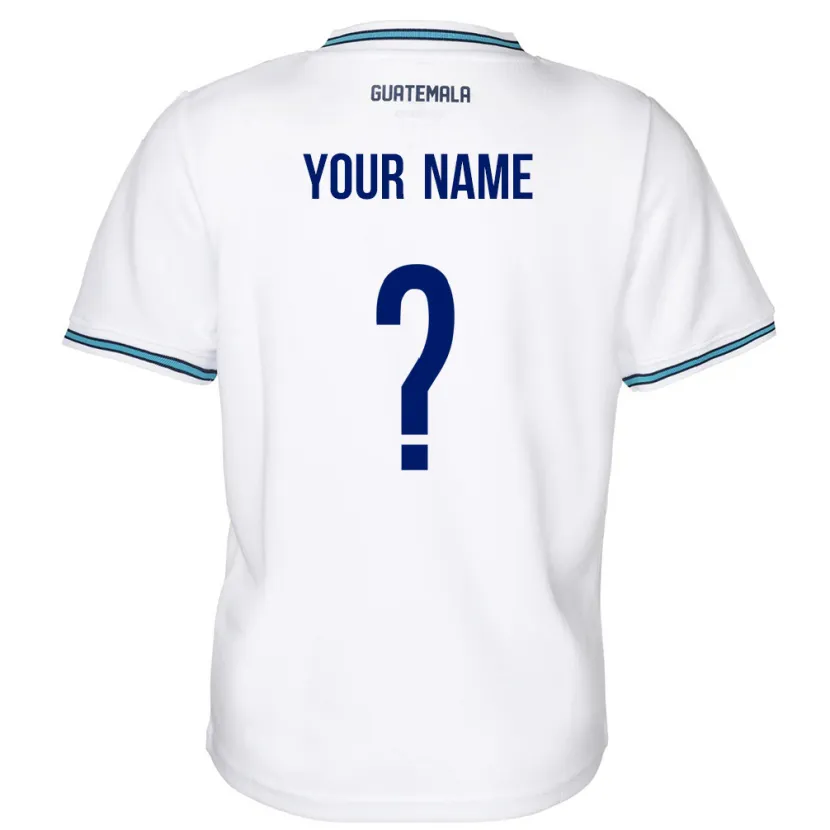 Danxen Kinder Guatemala Ihren Namen #0 Weiß Heimtrikot Trikot 24-26 T-Shirt