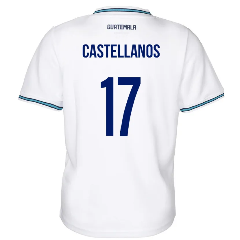 Danxen Kinder Guatemala Óscar Castellanos #17 Weiß Heimtrikot Trikot 24-26 T-Shirt