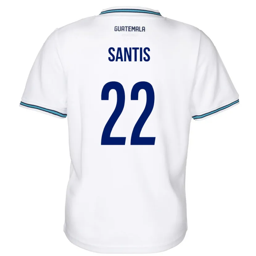 Danxen Kinder Guatemala Diego Santis #22 Weiß Heimtrikot Trikot 24-26 T-Shirt