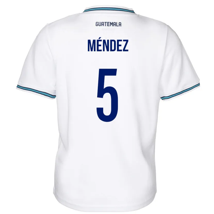 Danxen Kinder Guatemala Diego Méndez #5 Weiß Heimtrikot Trikot 24-26 T-Shirt