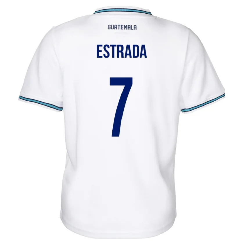 Danxen Kinder Guatemala Javier Estrada #7 Weiß Heimtrikot Trikot 24-26 T-Shirt