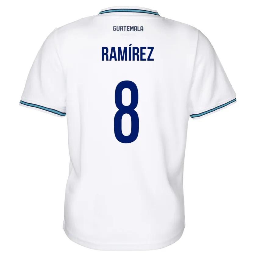 Danxen Kinder Guatemala Dennis Ramírez #8 Weiß Heimtrikot Trikot 24-26 T-Shirt