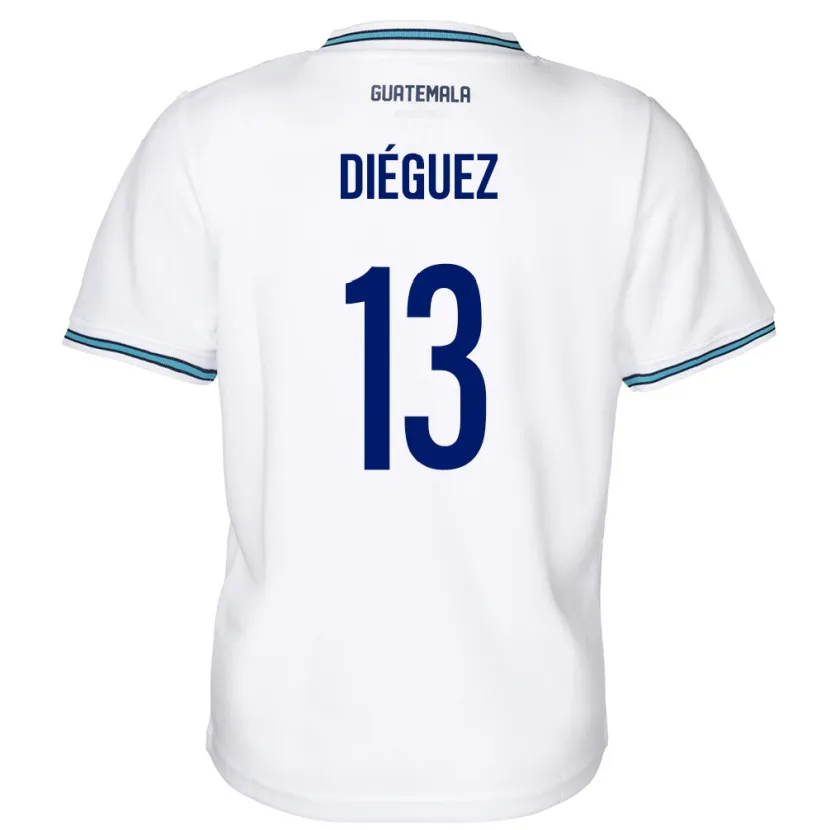Danxen Kinder Guatemala Jonathan Diéguez #13 Weiß Heimtrikot Trikot 24-26 T-Shirt