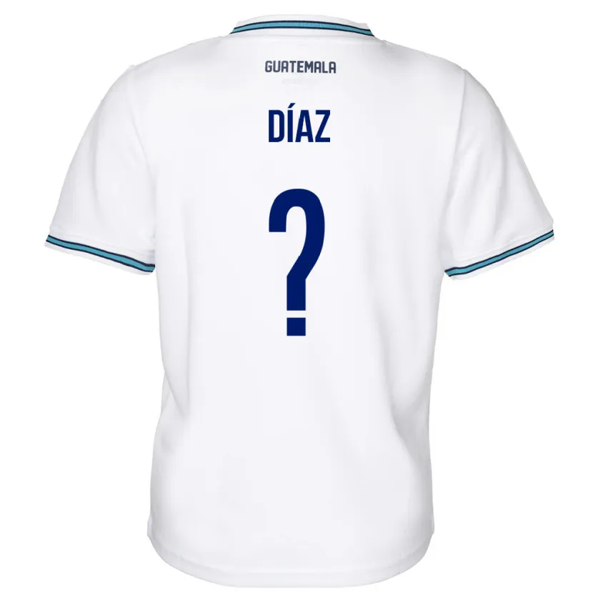 Danxen Kinder Guatemala Hendryck Díaz #0 Weiß Heimtrikot Trikot 24-26 T-Shirt