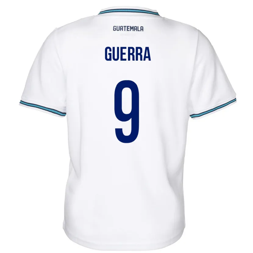 Danxen Kinder Guatemala Oseas Guerra #9 Weiß Heimtrikot Trikot 24-26 T-Shirt