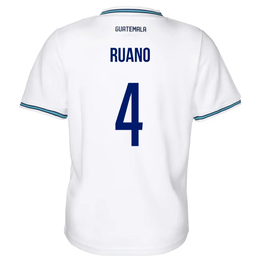 Danxen Kinder Guatemala Michelle Ruano #4 Weiß Heimtrikot Trikot 24-26 T-Shirt