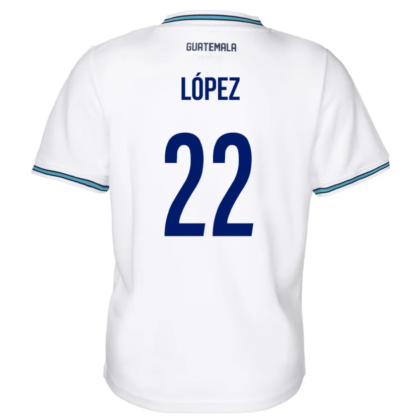 Danxen Kinder Guatemala Whitney López #22 Weiß Heimtrikot Trikot 24-26 T-Shirt