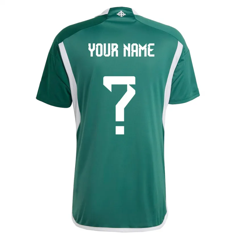 Danxen Kinder Nordirland Ihren Namen #0 Grün Heimtrikot Trikot 24-26 T-Shirt