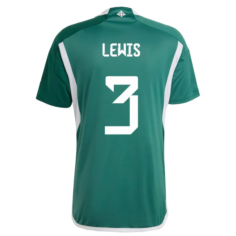 Danxen Kinder Nordirland Jamal Lewis #3 Grün Heimtrikot Trikot 24-26 T-Shirt