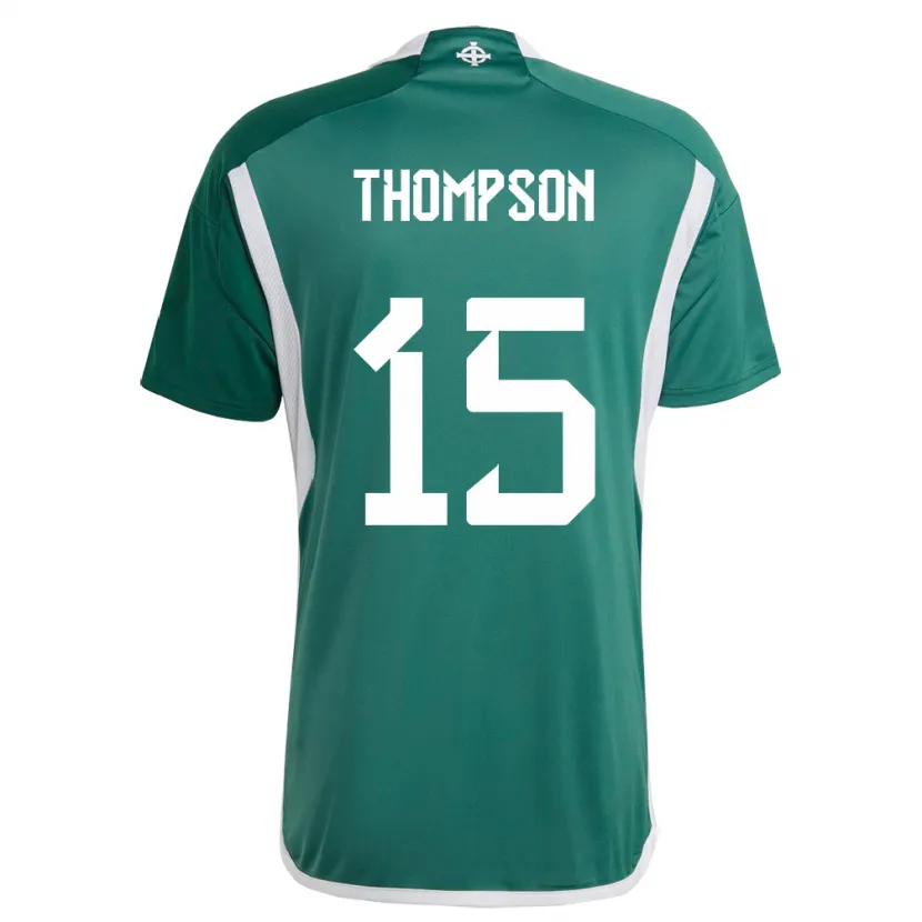 Danxen Kinder Nordirland Jordan Thompson #15 Grün Heimtrikot Trikot 24-26 T-Shirt