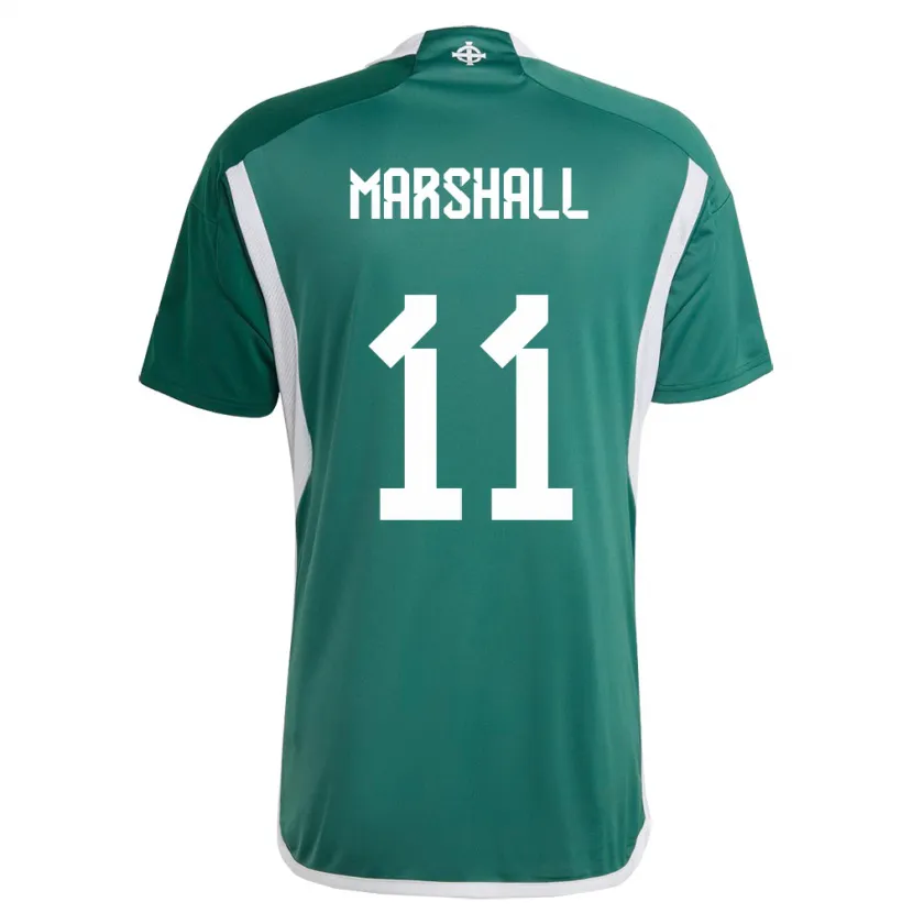 Danxen Kinder Nordirland Callum Marshall #11 Grün Heimtrikot Trikot 24-26 T-Shirt