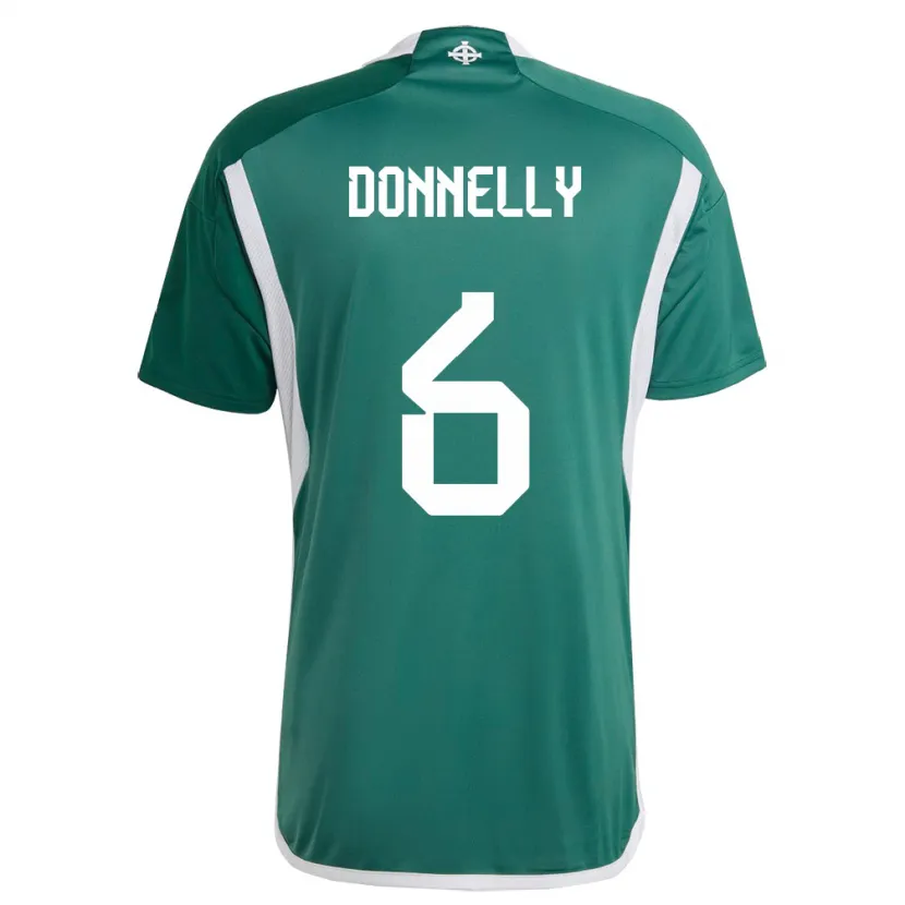 Danxen Kinder Nordirland Ryan Donnelly #6 Grün Heimtrikot Trikot 24-26 T-Shirt