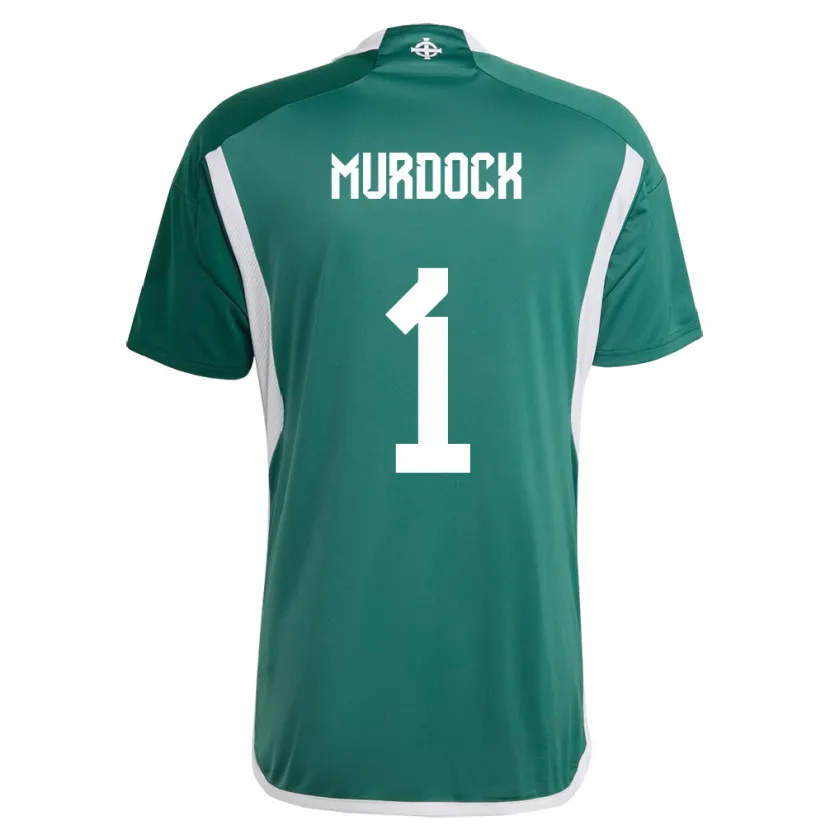 Danxen Kinder Nordirland Will Murdock #1 Grün Heimtrikot Trikot 24-26 T-Shirt