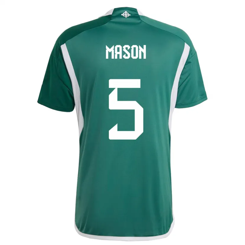 Danxen Kinder Nordirland Ellie Mason #5 Grün Heimtrikot Trikot 24-26 T-Shirt