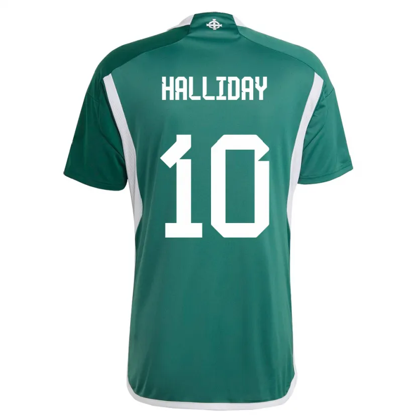 Danxen Kinder Nordirland Keri Halliday #10 Grün Heimtrikot Trikot 24-26 T-Shirt
