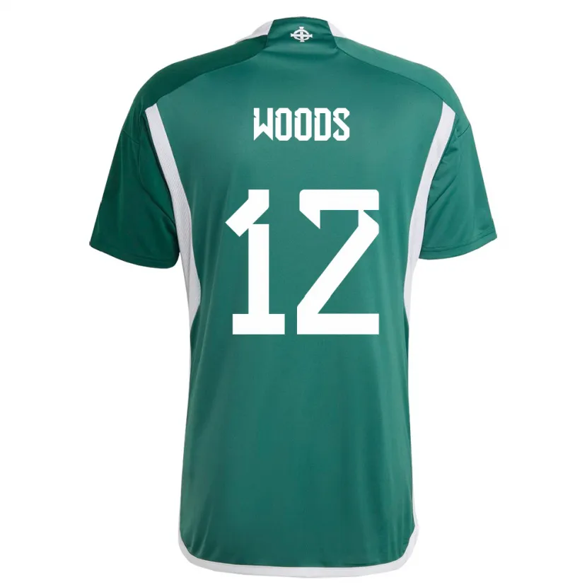 Danxen Kinder Nordirland Lilie Woods #12 Grün Heimtrikot Trikot 24-26 T-Shirt