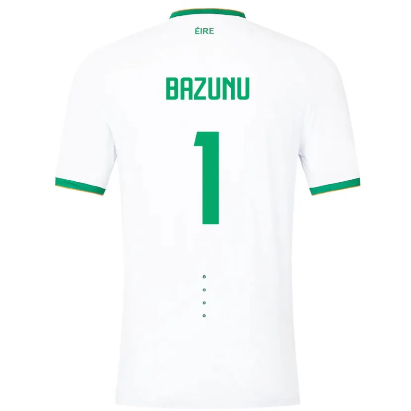Danxen Kinder Irische Gavin Bazunu #1 Weiß Auswärtstrikot Trikot 24-26 T-Shirt