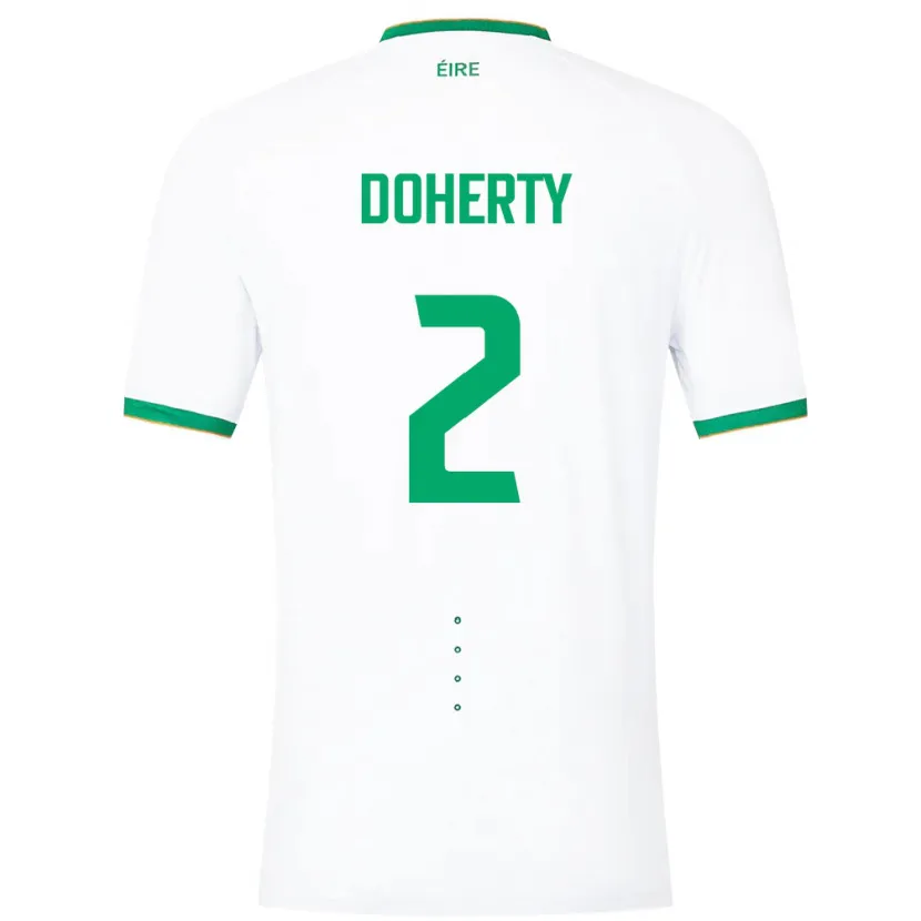 Danxen Kinder Irische Matt Doherty #2 Weiß Auswärtstrikot Trikot 24-26 T-Shirt