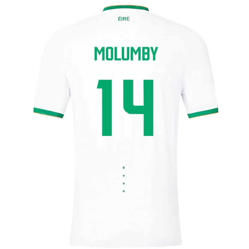 Danxen Kinder Irische Jayson Molumby #14 Weiß Auswärtstrikot Trikot 24-26 T-Shirt