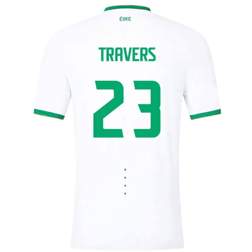 Danxen Kinder Irische Mark Travers #23 Weiß Auswärtstrikot Trikot 24-26 T-Shirt