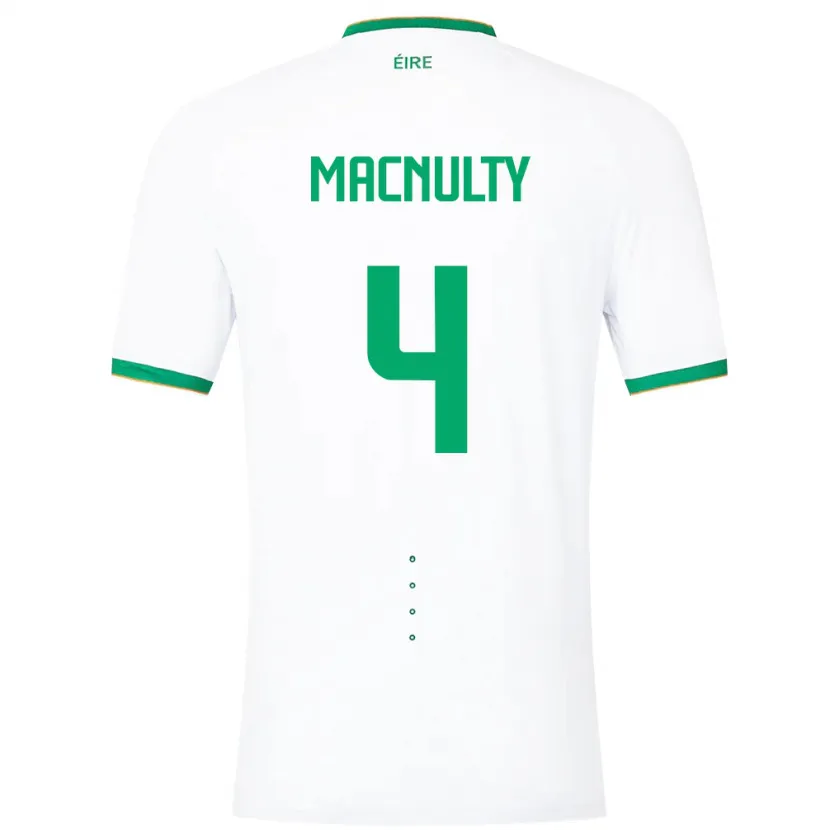 Danxen Kinder Irische Anselmo García Macnulty #4 Weiß Auswärtstrikot Trikot 24-26 T-Shirt