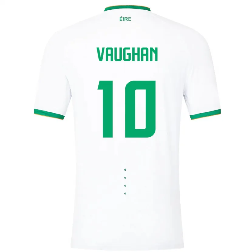 Danxen Kinder Irische Harry Vaughan #10 Weiß Auswärtstrikot Trikot 24-26 T-Shirt