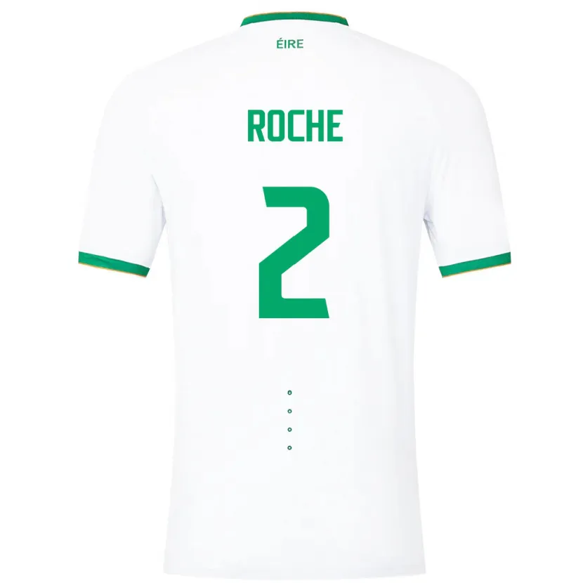 Danxen Kinder Irische James Roche #2 Weiß Auswärtstrikot Trikot 24-26 T-Shirt