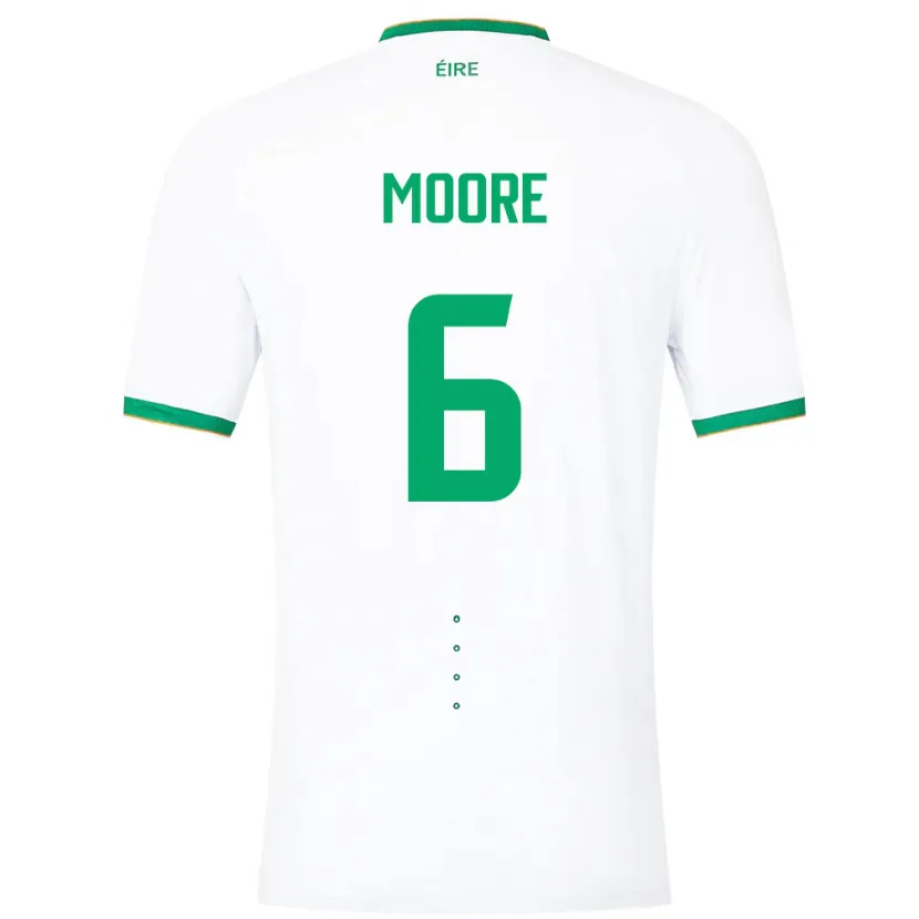 Danxen Kinder Irische Matthew Moore #6 Weiß Auswärtstrikot Trikot 24-26 T-Shirt