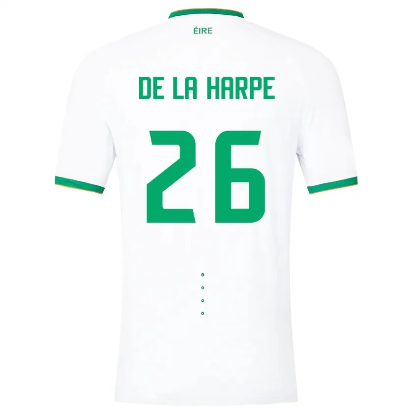 Danxen Kinder Irische Deborah-Anne De La Harpe #26 Weiß Auswärtstrikot Trikot 24-26 T-Shirt