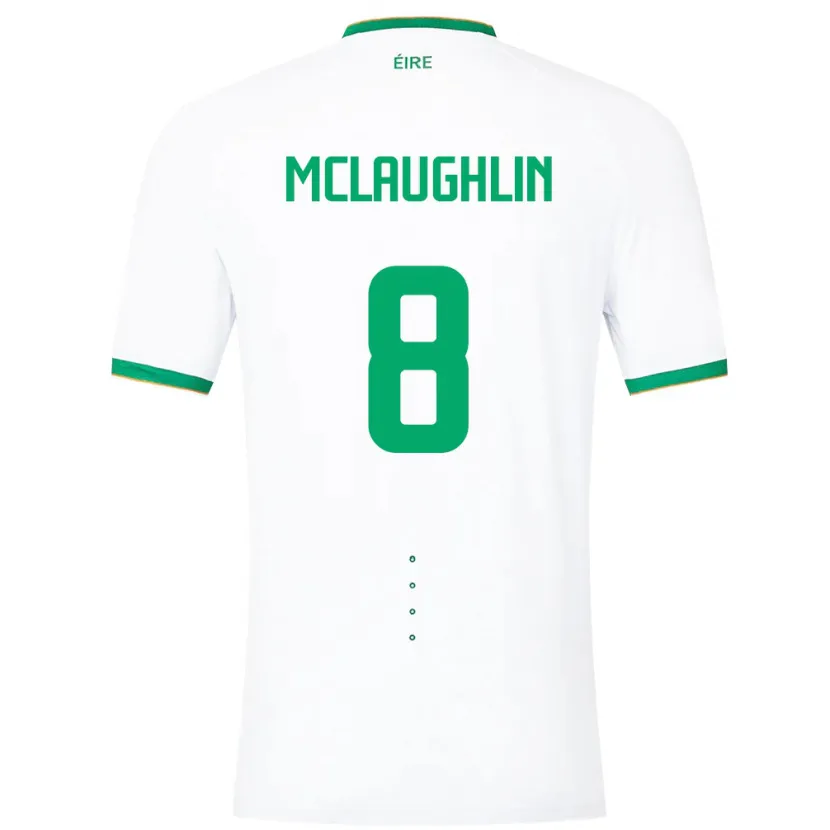 Danxen Kinder Irische Roma Mclaughlin #8 Weiß Auswärtstrikot Trikot 24-26 T-Shirt