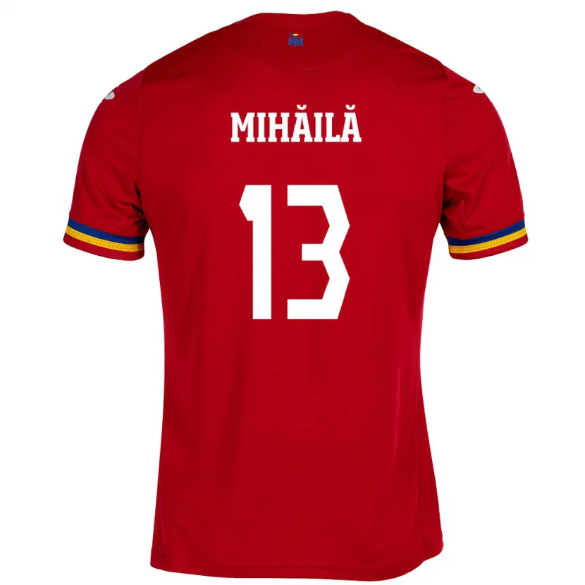 Danxen Kinder Rumänische Valentin Mihăilă #13 Rot Auswärtstrikot Trikot 24-26 T-Shirt