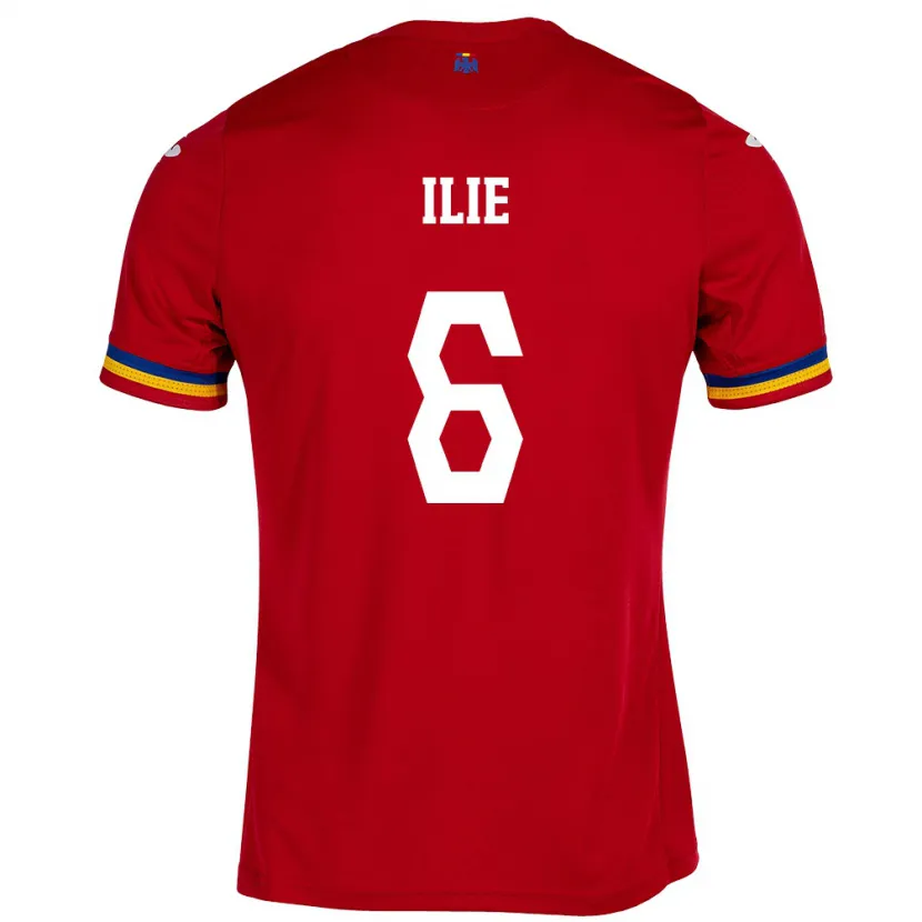 Danxen Kinder Rumänische Matei Ilie #6 Rot Auswärtstrikot Trikot 24-26 T-Shirt