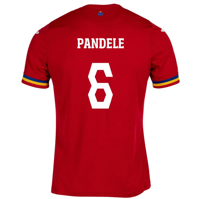 Danxen Kinder Rumänische Andrei Pandele #6 Rot Auswärtstrikot Trikot 24-26 T-Shirt