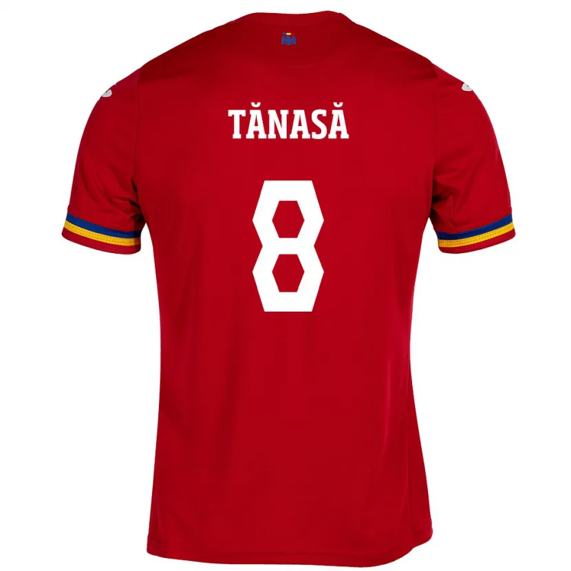 Danxen Kinder Rumänische Răzvan Tănasă #8 Rot Auswärtstrikot Trikot 24-26 T-Shirt