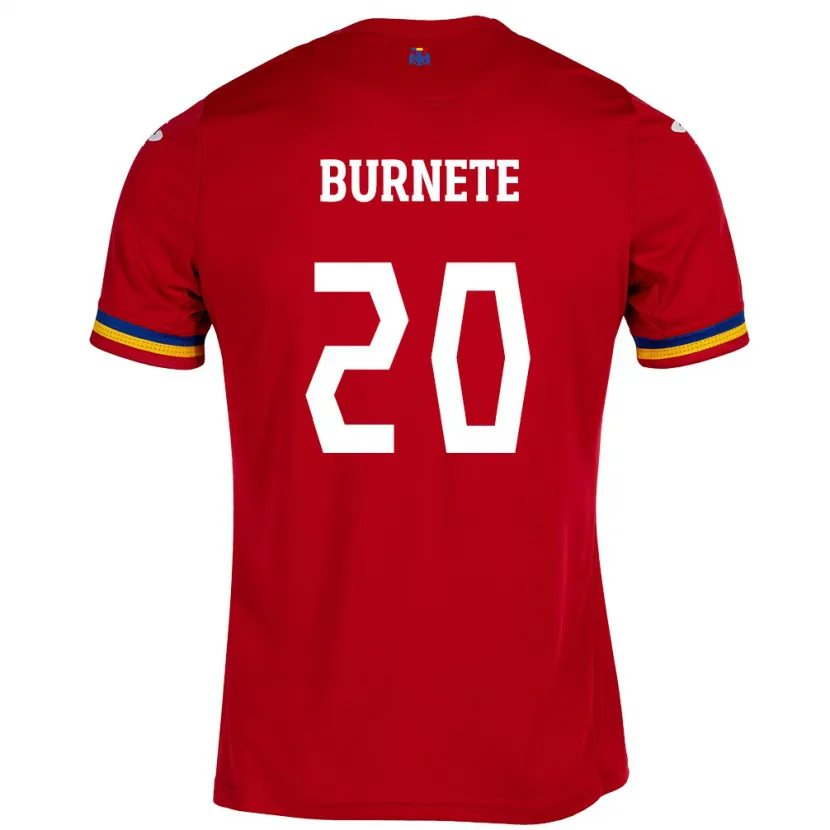 Danxen Kinder Rumänische Rareș Burnete #20 Rot Auswärtstrikot Trikot 24-26 T-Shirt