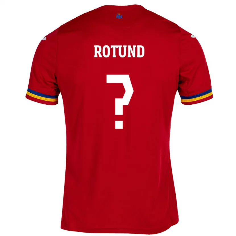 Danxen Kinder Rumänische Raul Rotund #0 Rot Auswärtstrikot Trikot 24-26 T-Shirt