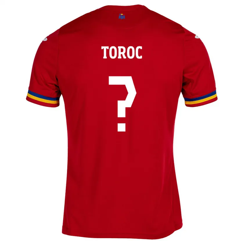 Danxen Kinder Rumänische Andrei Toroc #0 Rot Auswärtstrikot Trikot 24-26 T-Shirt