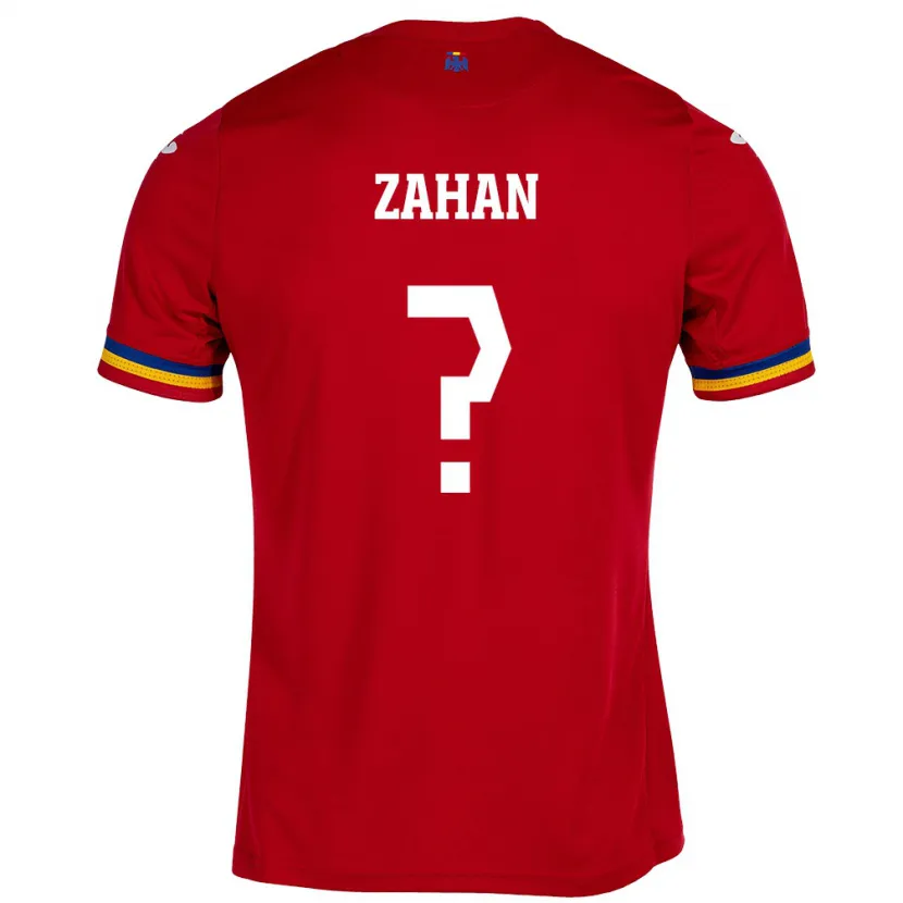 Danxen Kinder Rumänische Alex Zahan #0 Rot Auswärtstrikot Trikot 24-26 T-Shirt