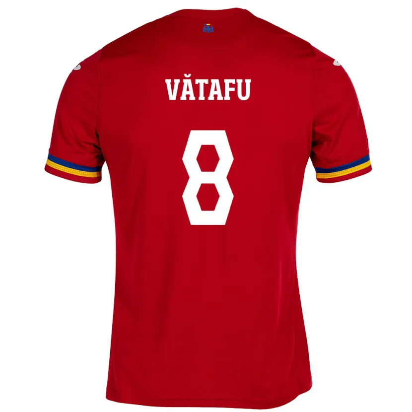 Danxen Kinder Rumänische Ștefania Vătafu #8 Rot Auswärtstrikot Trikot 24-26 T-Shirt